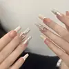Explosiones del libro de Little Red Riding, armadura de desgaste, sentido avanzado, ojo de gato, piezas de manicura pura hechas a mano, flores en flor, piezas de uñas usables de diamantes