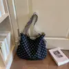Bolso de tela de lunares de moda estilo coreano ins, bolso grande para mujer, nuevo modelo 2026, bolso de hombro tote versátil para el día a día
