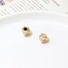 Acessórios de Zircônia Micro Cor Dourada Revestidos de Cobre Pulseira Retangular Esférica Material para Joias DIY Colar