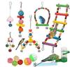 Papagaio mordida brinquedo pássaro brinquedo bebedor ponte macia swing terno