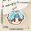 Llaveros populares de felpa bordados con personajes de anime 2D, colgantes y accesorios para decoración de mochilas escolares