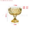 Taça de Sorvete de Pedra Preciosa Vidro Estilo Ins Tigela de Sobremesa Estilo Taça de Sorvete Tigela Diamante Âmbar Cinza Cálice