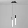 Lámpara de araña lineal minimalista posmoderna para restaurante, modelo de sala creativa de doble cabezal, hogar, redondo, dormitorio, línea larga