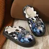 Pantuflas de algodón con estampado exclusivo transfronterizo para otoño e invierno, pantuflas de pareja, producción JIT transfronteriza POD con diseños personalizados, envío directo de una sola pieza