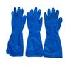 Envío Gratis Azul Blanco Desechable 16 pulgadas Guantes de Nitrilo Espesados y Largos Sin Polvo Resistentes al Aceite Superficie Completa de Cáñamo Caucho Nitrilo
