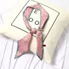 Ins fita de cetim da Coreia do Sul lenço feminino tira estreita fita decorativa multiuso versátil cinto lenço fino pequeno