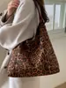 Bolso de Hombro Transfronterizo de Gamuza Estampado de Leopardo para Mujer, Gran Capacidad, Nuevo Estilo Vintage 2026, Bolso Tote de Alta Gama