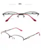 Novos Óculos de Grau Femininos para Negócios Armação Meio Aro Escovada Elegantes Versáteis Disponíveis para Atacado e Atacado de Lotes Mistos