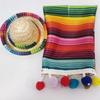 Sombrero para Botella de Vino Pequeño Sombrero de Paja Mexicano Mini Sombrero para Mascota Sombrero de Paja Accesorios para Muñecas Set de Sombrero Bufanda para Botella de Vino