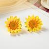 Girasol flor artificial cabeza de flor individual diy decoración de boda girasol flor de seda regalo de mano decoración cabeza de flor Venta al por mayor