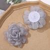 Estilo Princesa Lindo Organza Borde Quemado Gasa Flor DIY Trenzado a Mano Pasador Accesorios para el Cabello Aretes Material Venta al por Mayor
