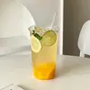 Taza de Vidrio para Té de Frutas Resistente a Altas Temperaturas, Gran Capacidad, Taza de Café Simple Estilo Americano, Taza de Té de Limón para Uso Doméstico en Verano, Taza para Té de Leche