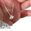 Colar Colar Cubo Mágico Coração Feminino Design de Nicho Sentido Avançado Simples Leve Luxo Corrente para Clavícula 2024 Novidades Explosivas Atacado