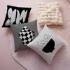 Cojines Decorativos para Sofá con un Toque de Lujo, Estilo Vintage Wabi-Sabi, Cojines Minimalistas en Blanco y Negro, Jarrón de Plantas, Cojines Geométricos para Mesita de Noche, Venta al por Mayor