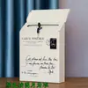 Buzón Pequeño con Cerradura, Impermeable y a Prueba de Sol, Buzón de Metal Resistente a la Corrosión, Buzón de Pared, Caja de Conveniencia, Buzón