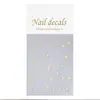Nuevas Pegatinas para Uñas Starburst Cielo Estrellado Brillante Blanco y Negro Estampado en Caliente Pegatinas Radiantes de Uñas Star Dh680