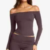 Camiseta de Manga Larga Asimétrica Transfronteriza para Mujer, Nueva Ropa Deportiva Ajustada de Manga Larga para Entrenamiento de Pilates, Tops de Yoga para Mujer