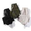 Estilo Japonés Algodón Puro Peso Pesado Lavable Holgado Talla Extra Cintura Pierna Ancha Overol Pantalones Casuales Machete Modernos de Moda para Hombre