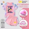 Nuevo traje de baño de bruja Kpop de verano para niñas, conjunto conservador de dos piezas de secado rápido y protección solar para niños mayores