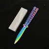 Yangjiang Todo Acero Csgo Cuchillo Mariposa Sin Afilar Plegable Cuchillo de Entrenamiento Lujoso Profesional Principiante Práctica en Stock