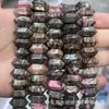 Cuentas Doble Punta de Ágata de Cristal Natural con Facetas de Rombos Cortadas en Diamante, Cuentas Hexagonales, Productos Semi-Terminados para DIY, Accesorios