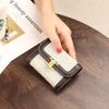 2025 Nuevo tarjetero con múltiples ranuras para tarjetas para mujer, estilo compacto Ins, lona ultradelgada y exquisita, tarjetero de moda de celebridad de Internet de alta gama