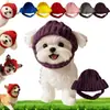Set de Sombrero y Bufanda Tejidos para Mascotas, Universal para Gatos y Perros, Calentador de Cuello para Primavera y Otoño, Venta al por Mayor desde Fábrica, Accesorios para Salidas de Mascotas