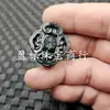 Colgante de Jade Verde Oscuro de Hotan, Xinjiang, Doble Dragón de Jade, Colgante de Jade de Flor de Loto de Jade Lantian, Placa de Jade Verde de Guizhou