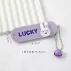 Peine para el Cabello de Conejo de la Suerte de Colores Caramelo, Mini Peine Plegable Lindo de Dibujos Animados para Niños, Peine Alisador de Flequillo para Niña