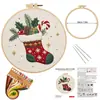 Kit de Bordado de Natal Original DIY Pacote de Materiais Feito à Mão Conjunto de Agulha e Linha Presente Novo Produto Transfronteiriço Inglês