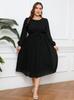 Tiro Real Vestido para Mujer Tallas Grandes Elegante Exportación Europea y Americana Transfronterizo Amazon Chifón Cintura Gorda Vestido MM para Mujeres