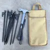 Conjunto de Martelo e Extrator de Estacas Doméstico Transfronteiriço, Martelo Multifuncional para Estacas ao Ar Livre, Conjunto de Martelos para Barracas de Camping e Lonas