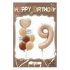 Ins vintage caramelo de crema película de aluminio digital traje de cumpleaños animal de dibujos animados combinación tarjeta trasera globo individual al por mayor