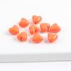 Corazón luminoso de color acrílico con forma de corazón, agujero vertical, cuentas, bricolaje, hecho a mano, accesorios para cadena de teléfono móvil