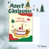 Novo Cartão de Saudação de Bênção Natalina em Branco Manuscrito Etiqueta de Cartão para Caixa de Presente de Véspera de Natal Cartão de Mensagem Simples Criativo