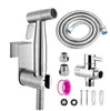 Comércio exterior transfronteiriço vaso sanitário companheiro lavadora de vaso sanitário conjunto de pistola de pulverização bico de reforço de alta pressão pistola de pulverização de vaso sanitário 304 aço inoxidável