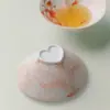 Iwayuikisuki Floco de Neve Branco Magnólia Rosa Nebulosa Coração Kuanqin Caneca Conjunto de Chá Kung Fu de Alto Valor para Beber Chá Feminino