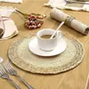 Esterilla de Paja y Hojas de Maíz, Posavasos de Hierba de Calabaza, Esterilla Aislante de Calor, Posavasos Antiescaldado, Vajilla Tejida a Mano Estilo Japonés, Plato de Cena Transfronterizo