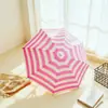 Sombrilla de Encaje para Fotografía, Decoración de Sombrilla Lolita, Sombrilla de Encaje de Color Sólido con Mango Recto, Sombrilla de Rendimiento Hecha a Mano