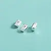 Prata Esterlina S925 Feito à Mão Contas Espaçadoras de Prata Triturada Galvanizadas Tiras Contas Soltas Contas Espaçadoras Palito Contas para Pulseira de Cristal DIY