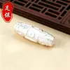 Cuentas Espaciadoras de Plata Pura 999 Plata Dura 3D Cuentas Dzi Vintage Accesorios Colgante Pulsera Tejida con Cuentas Hecha a Mano Joyería