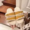 Zapatos Birkenstock de suela gruesa 2026 Otoño/Invierno Nuevos Estilo Coreano Chanclas de Piel de una Sola Tira para Mujer Uso Exterior Fondo Plano Zapatos Birkenstock de Algodón con Forro de Felpa