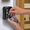 Caja de Llaves de Metal Antirrobo Caja de Llaves con Contraseña para el Hogar Decoración Ojo de Gato Montaje en Pared Caja de Cerradura para el Hogar Caja de Almacenamiento con Contraseña