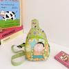 Bolso de pecho para niños, bolso para niñas, bolso cruzado para niños a juego, bolso informal estilo coreano para refrigerios, bolso de hombro con estampado de dibujos animados
