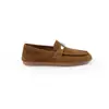 En stock, modelo nuevo 2026, aumento interno de altura de 2 cm, mocasines de gamuza con punta redonda estilo británico y suela gruesa para mujer, zapatos de cuero de otoño