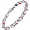 Pulsera Magnética Gaussiana en Forma de Corazón Longrui Europea y Americana Transfronteriza Amazon Ajustable Diamante Pulsera Magnética Venta Directa de Fábrica