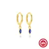 Pendientes de Plata de Ley S925 con Piedra Natural Ágata Lapislázuli Pendientes de Lujo Elegantes y Accesibles Estilo Francés Europeo y Americano Joyería para Orejas de Gama Alta