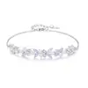 Pulseira Smile de Glicínia Feminina Design de Nicho Ins Leve Luxo Simples Doce Roxa Joia de Mão para Melhor Amiga Presente de Aniversário
