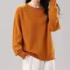 Suéter cardigan de punto redondo/cuello en V cepillado de seda-cachemira-lana para mujer, 26 tops de punto coloridos otoño-invierno