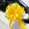 Decoração de Natal Transfronteiriça 6,4cm Tamanho Grande Flor Puxada à Mão Arranjo de Casamento Decoração de Carro de Casamento Bola de Flores Fita